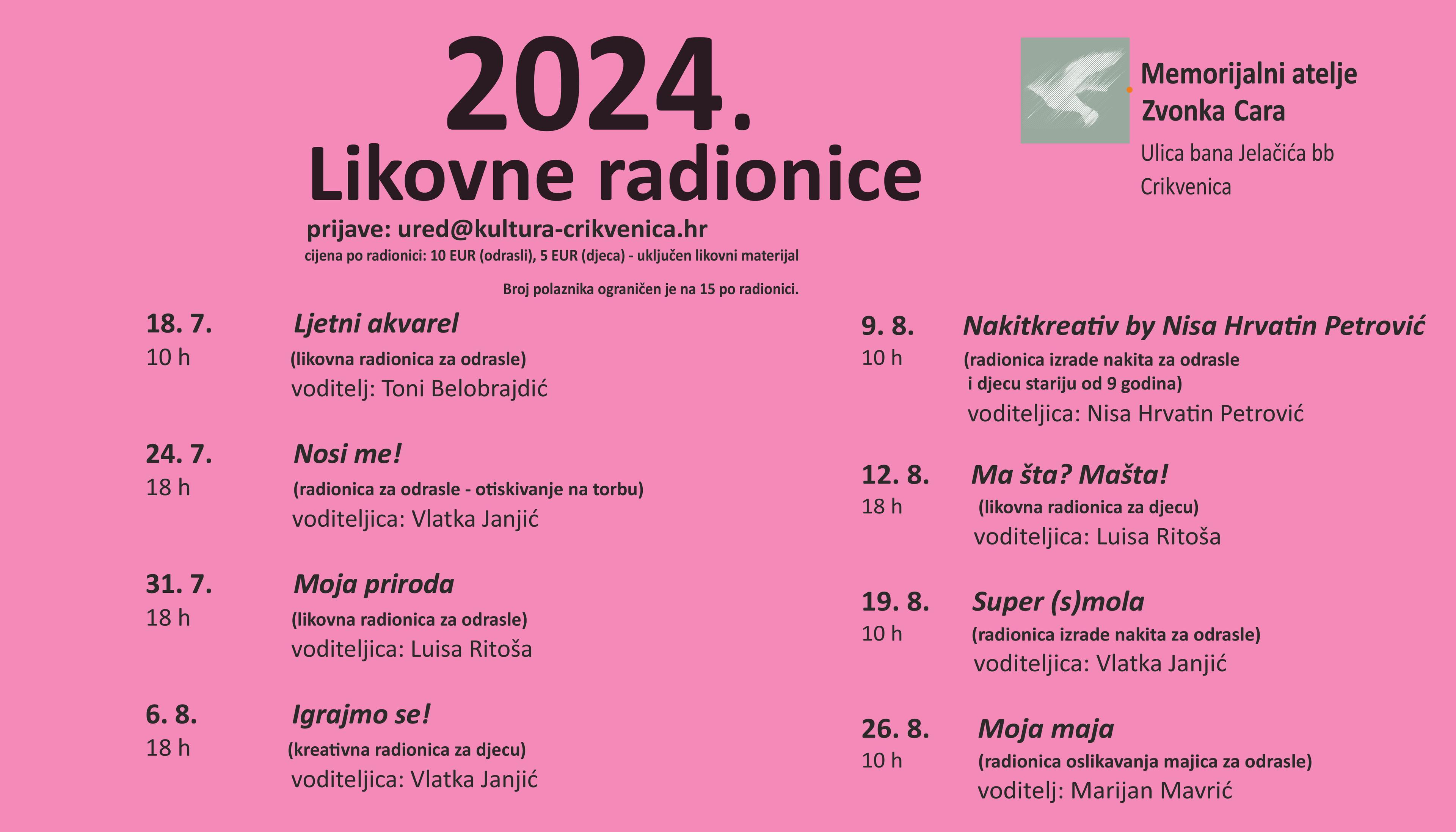 Likovne radionice 2024.