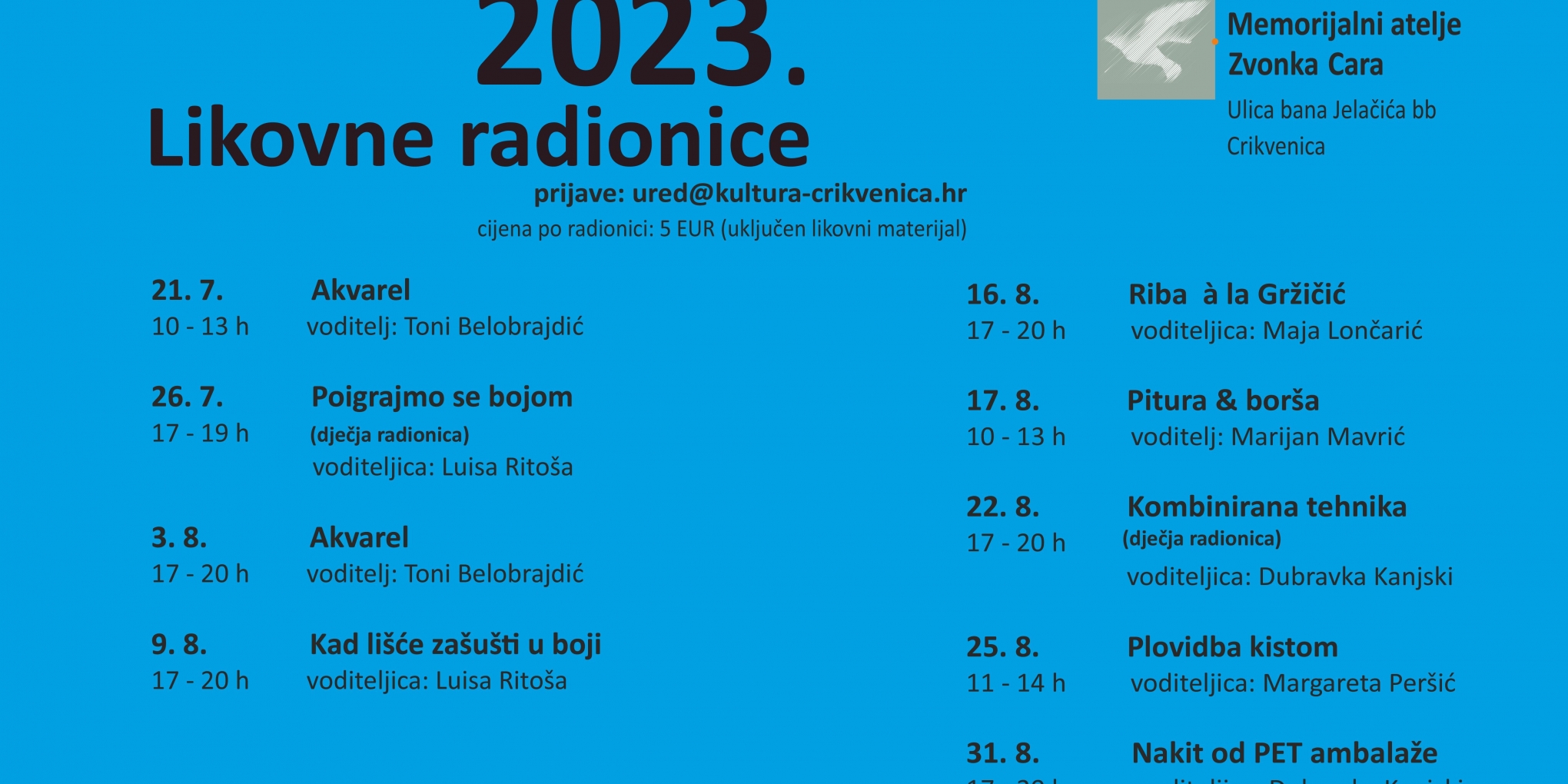 Likovne radionice 2023.